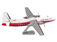 Model Kit Fairchild F-27 Commercial Aircraft "Pacific Alaska" White with Red Stripes (Moderate Difficulty) Steel Model by Metal Earth image 4