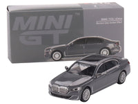 BMW 750Li xDrive Bernina Gray Amber Effect with Sunroof Limited Edition to 2400 pieces Worldwide 1/64 Diecast Model Car by Mini GT image 3