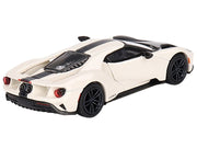 Ford GT "1964 Prototype Heritage Edition" Wimbledon White with Black Hood and Stripe Limited Edition to 2400 pieces Worldwide 1/64 Diecast Model Car by Mini GT image 2