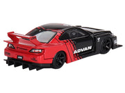 Nissan "LB-Super Silhouette" S15 SILVIA RHD (Right Hand Drive) Red and Black "ADVAN" Limited Edition 1/64 Diecast Model Car by Mini GT image 2