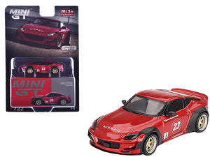 Nissan Z "Pandem" #23 Passion Red Metallic Limited Edition to 6600 pieces Worldwide 1/64 Diecast Model Car by Mini GT image 3