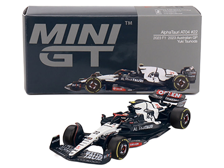 AlphaTauri AT04 #22 Yuki Tsunoda Formula One F1 "Australian GP" (2023) Limited Edition 1/64 Diecast Model Car by Mini GT image 2