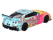 Nissan 35GT-RR Ver.1 "LB-Silhouette Works GT" Light Blue and Yellow with Graphics "LBWK KUMA" Limited Edition 1/64 Diecast Model Car by Mini GT image 2