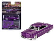 1954 Lincoln Capri Hot Rod Purple Metallic Limited Edition to 3600 pieces Worldwide 1/64 Diecast Model Car by Mini GT image 3