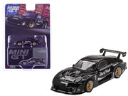 Mazda RX-7 LB-Super Silhouette #20 "Liberty Walk" Black Limited Edition 1/64 Diecast Model Car by Mini GT image 4