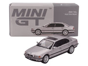 BMW 750IL Aspen Silver Metallic with Sun Roof Limited Edition 1/64 Diecast Model Car by Mini GT image 4