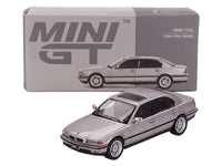 BMW 750IL Aspen Silver Metallic with Sun Roof Limited Edition 1/64 Diecast Model Car by Mini GT image 4