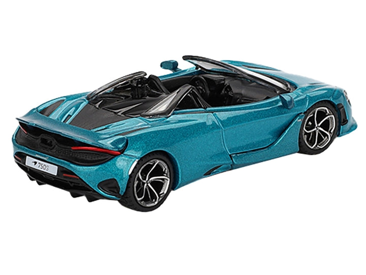 McLaren 750S Spider Belize Blue Metallic Limited Edition 1/64 Diecast Model Car by Mini GT image 2