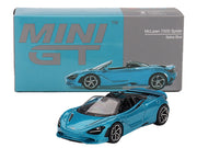 McLaren 750S Spider Belize Blue Metallic Limited Edition 1/64 Diecast Model Car by Mini GT image 3