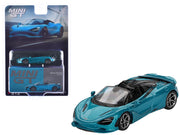 McLaren 750S Spider Belize Blue Metallic Limited Edition 1/64 Diecast Model Car by Mini GT image 4