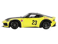 Nissan Z "LB-Nation Works" #23 Ikazuchi Yellow with Black Hood and Top Limited Edition 1/64 Diecast Model Car by Mini GT image 2