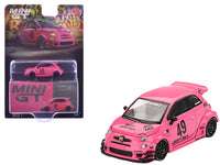 MINI GT 1:64 Abarth 595 #49 LB-Works x Abas Works in pink.