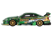 MINI GT 1:64 Nissan Silvia S15 LB-Super Silhouette Fausto Racing 2024 in green metallic.