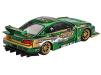 Nissan Silvia (S15) LB-Super Silhouette RHD (Right Hand Drive) "Fausto Racing 2024" Green Metallic Limited Edition 1/64 Diecast Model Car by Mini GT image 3