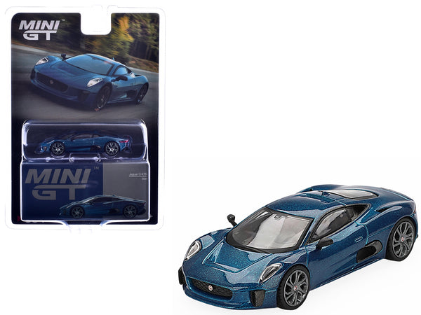 MINI GT 1:64 Jaguar C-X75 in blue metallic.