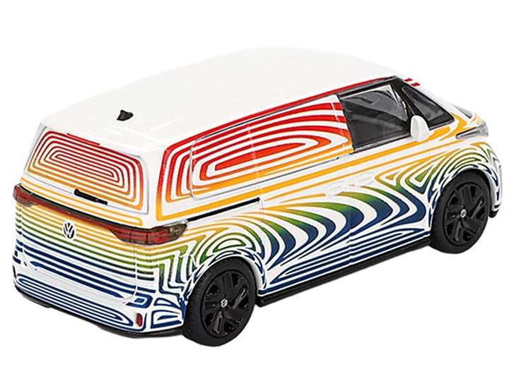 Volkswagen ID. Buzz Van Prototype "Rainbow" Limited Edition 1/64 Diecast Model Car by Mini GT image 2