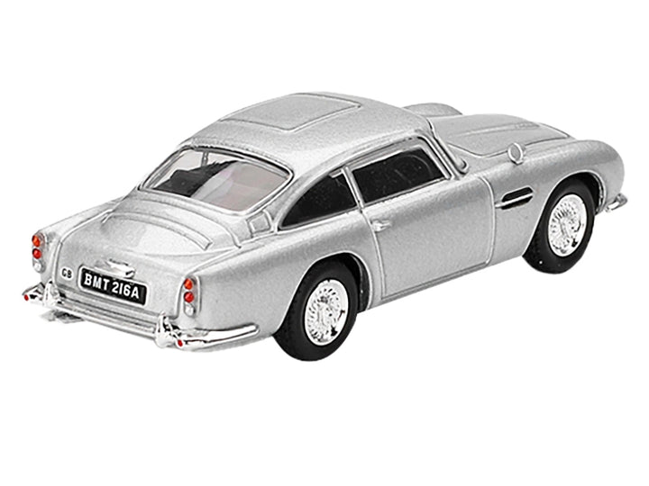 Aston Martin DB5 RHD (Right Hand Drive) Birch Silver Metallic 007 James Bond "Thunderball" (1965) Movie Limited Edition 1/64 Diecast Model Car by Mini GT image 2
