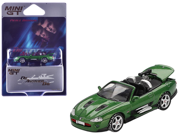 MINI GT 1:64 Jaguar XKR in green metallic, James Bond Die Another Day release.