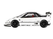 Mazda AZ-1 Liberty Walk LB40 RHD (Right Hand Drive) White with Black Top "2024 Tokyo Auto Salon" Limited Edition 1/64 Diecast Model Car by Mini GT image 2