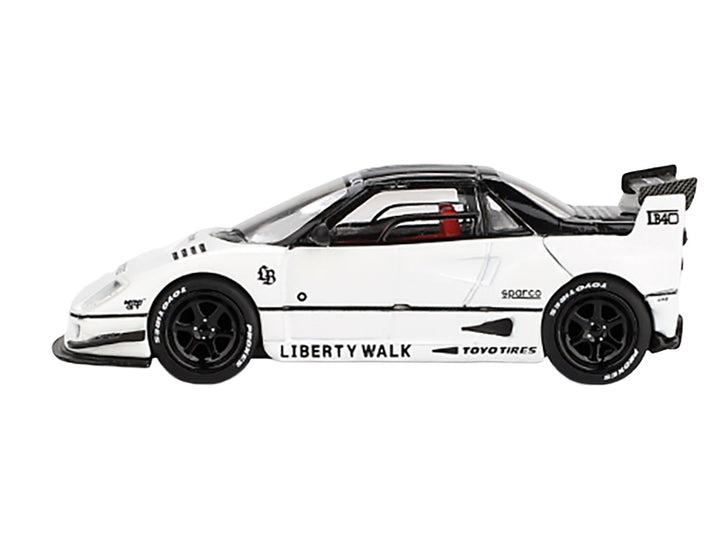 Mazda AZ-1 Liberty Walk LB40 RHD (Right Hand Drive) White with Black Top "2024 Tokyo Auto Salon" Limited Edition 1/64 Diecast Model Car by Mini GT image 2