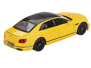 Bentley Flying Spur Monaco Yellow with Black Top Limited Edition 1/64 Diecast Model Car by Mini GT image 3