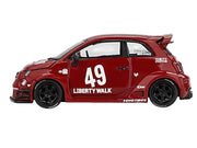 ABARTH 595 #49 "LB-Works x Abas Works" Red Limited Edition 1/64 Diecast Model Car by Mini GT image 2
