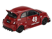 ABARTH 595 #49 "LB-Works x Abas Works" Red Limited Edition 1/64 Diecast Model Car by Mini GT image 3