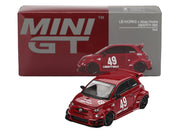 ABARTH 595 #49 "LB-Works x Abas Works" Red Limited Edition 1/64 Diecast Model Car by Mini GT image 4