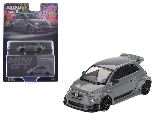 MINI GT Abarth 595 number 49 LB-Works x Abas Works gray 1:64 MGT00995, product image 1