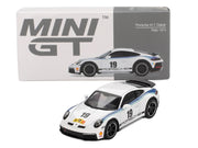 Porsche 911 Dakar #19 "Rally 1974" Tribute Livery White with Blue Stripes Limited Edition 1/64 Diecast Model Car by Mini GT image 4