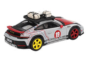 Porsche 911 Dakar #19 "Uncle Rally" Gray with Graphics and Roof Rack Limited Edition 1/64 Diecast Model Car by Mini GT image 3