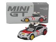 Porsche 911 Dakar #19 "Uncle Rally" Gray with Graphics and Roof Rack Limited Edition 1/64 Diecast Model Car by Mini GT image 4