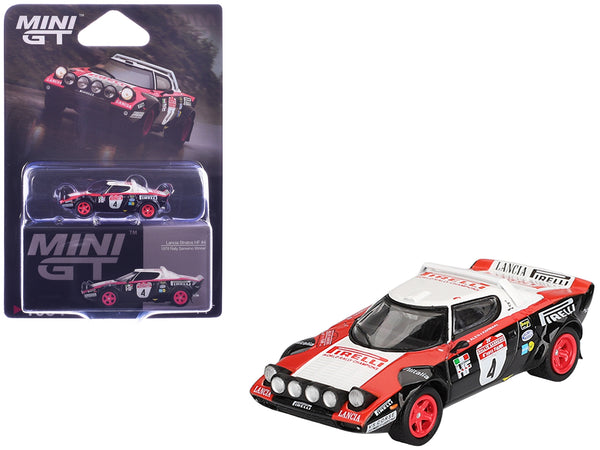 MINI GT 1:64 Lancia Stratos HF #4 Markku Alen and Ilkka Kivimaki, Sanremo Rally 1978.