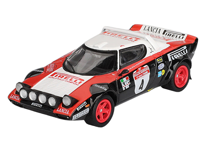 Lancia Stratos HF #4 Markku Alen - Ilkka Kivimaki Winner "Rally Sanremo" (1978) Limited Edition 1/64 Diecast Model Car by Mini GT image 2