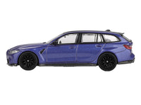 BMW M3 Competition Touring Portimao Blue Metallic with Black Top 1/64 Diecast Model Car by Mini GT image 2