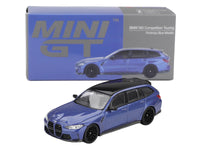 BMW M3 Competition Touring Portimao Blue Metallic with Black Top 1/64 Diecast Model Car by Mini GT image 4