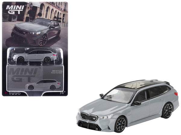 MINI GT 1:64 BMW M5 Touring in Brooklyn Gray metallic.