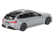 BMW M5 Touring Brooklyn Gray Metallic with Sunroof 1/64 Diecast Model Car by Mini GT image 3