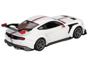 Ford Mustang GTD "Spirit of America" White with Red and Blue Stripes Limited Edition 1/64 Diecast Model Car by Mini GT image 3