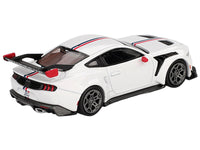 Ford Mustang GTD "Spirit of America" White with Red and Blue Stripes Limited Edition 1/64 Diecast Model Car by Mini GT image 3