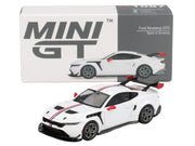 Ford Mustang GTD "Spirit of America" White with Red and Blue Stripes Limited Edition 1/64 Diecast Model Car by Mini GT image 4