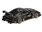 Mazda RX-7 LB-Super Silhouette "FD-NILES" Black with Gold Graphics Limited Edition 1/64 Diecast Model Car by Mini GT image 3