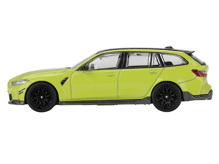 BMW M3 M Performance Touring Sao Paulo Yellow with Black Top Limited Edition 1/64 Diecast Model Car by Mini GT image 2