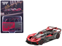 MINI GT 1:64 Bugatti Bolide in red with carbon-look detailing.