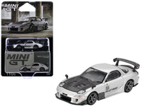MINI GT 1:64 Mazda RX-7 RE-Amemiya in silver metallic with matte black hood.