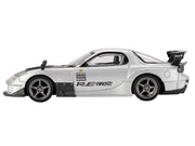 Mazda RX-7 RE-Amemiya Silver Metallic with Matt Black Hood Limited Edition 1/64 Diecast Model Car by Mini GT image 3