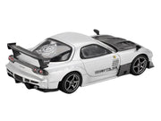 Mazda RX-7 RE-Amemiya Silver Metallic with Matt Black Hood Limited Edition 1/64 Diecast Model Car by Mini GT image 4