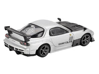 Mazda RX-7 RE-Amemiya Silver Metallic with Matt Black Hood Limited Edition 1/64 Diecast Model Car by Mini GT image 4