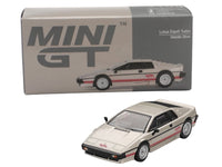 Lotus Esprit Turbo Silver Metallic with Red Stripes Limited Edition 1/64 Diecast Model Car by Mini GT image 4