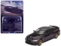 MINI GT 1:64 BMW M4 M Performance in Daytona Violet metallic with carbon-look roof.